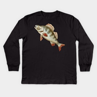 Here Fishy Fishy Kids Long Sleeve T-Shirt